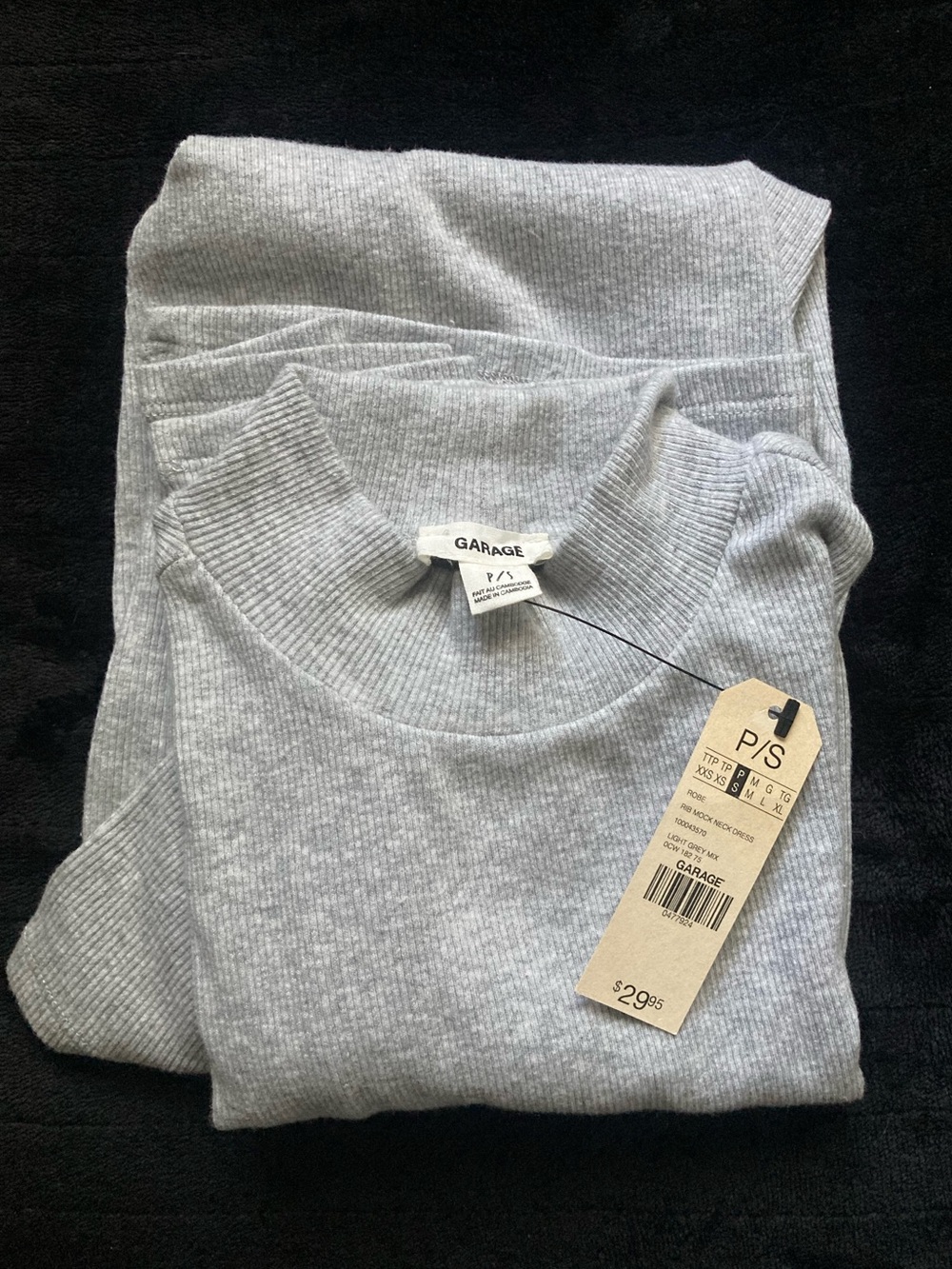 Garage Grey Short Sleeve Mock Neck Knit Midi Dress - Picture 5 of 5